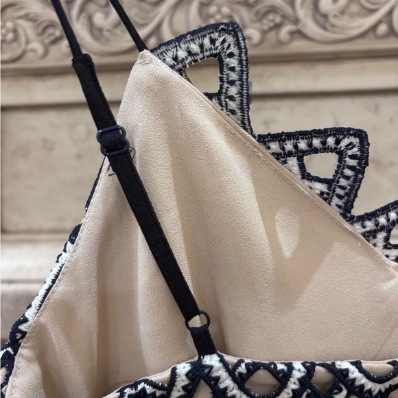 Navy Blue  Semi-Formal Dress Size Medium Brocade Minuet - Picture 3 of 12